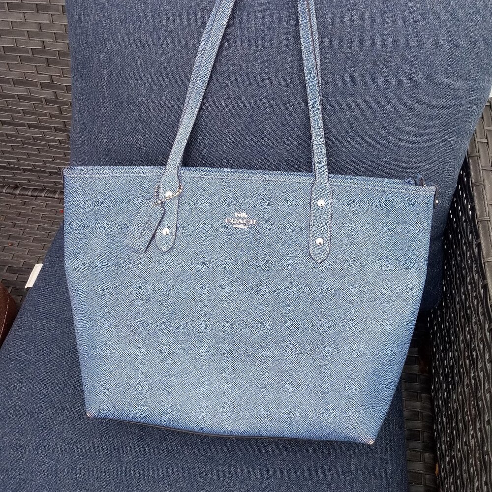 Coach Blue Tote Bag